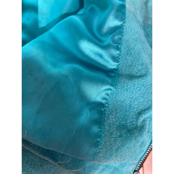 Mark Alan 2X Genuine Leather Turquoise Womens Jacket With Front Zipper Closure & - Picture 8 of 8